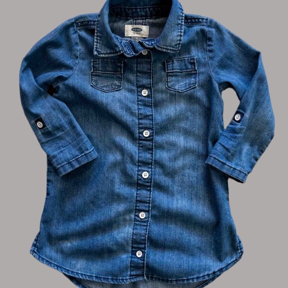 Blue Denim Tunic Shirt: 3T - Picture 1 of 6